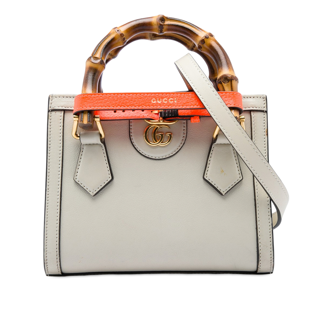 Pre-Loved Gucci Mini Calfskin Bamboo Diana Satchel